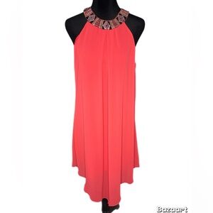 by & by Vibrant Coral Sleeveless Dress
